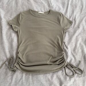 Heart & Hips ribbed ruched top